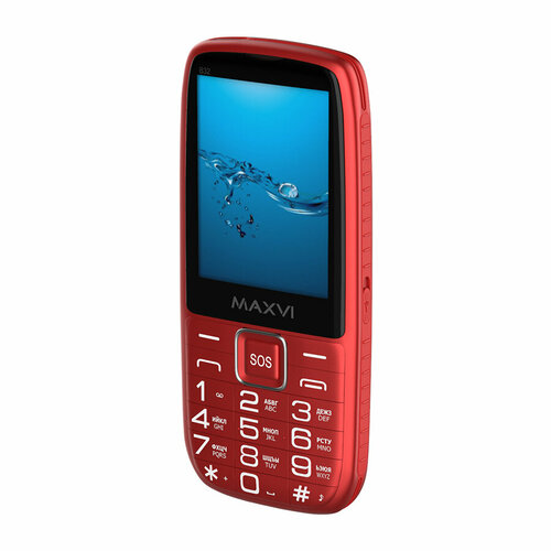 Телефон MAXVI B32 Global для РФ, 2 SIM, red