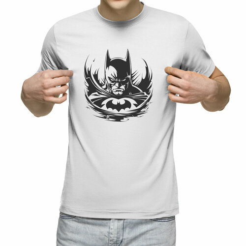 Футболка Us Basic, размер 3XL, белый комикс бэтмен белый рыцарь