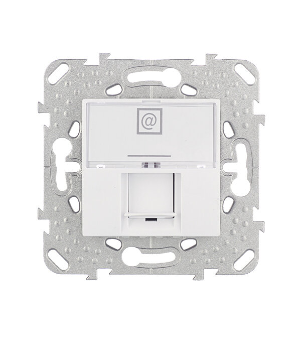 Unica MGU5.421.18ZD Розетка компьютерная (RJ45, cat.5e, под рамку, скрытая установка, белая) Schneider Electric - фото №6