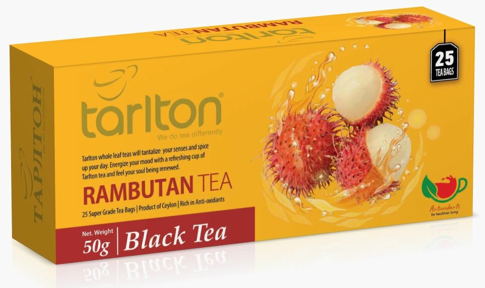 Чай черный с Рамбутаном Tarlton (Rambutan Tea), 25 пакетиков