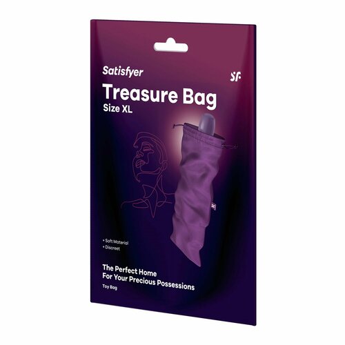 Фиолетовый мешочек для хранения игрушек Treasure Bag XL секс игрушки satisfyer вибростимулятор bold lover