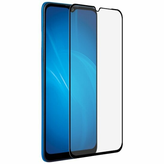 Стекло закаленное DF для ZTE Blade A51 Full Screen+Full Glue Black Frame zColor-11 - фото №3