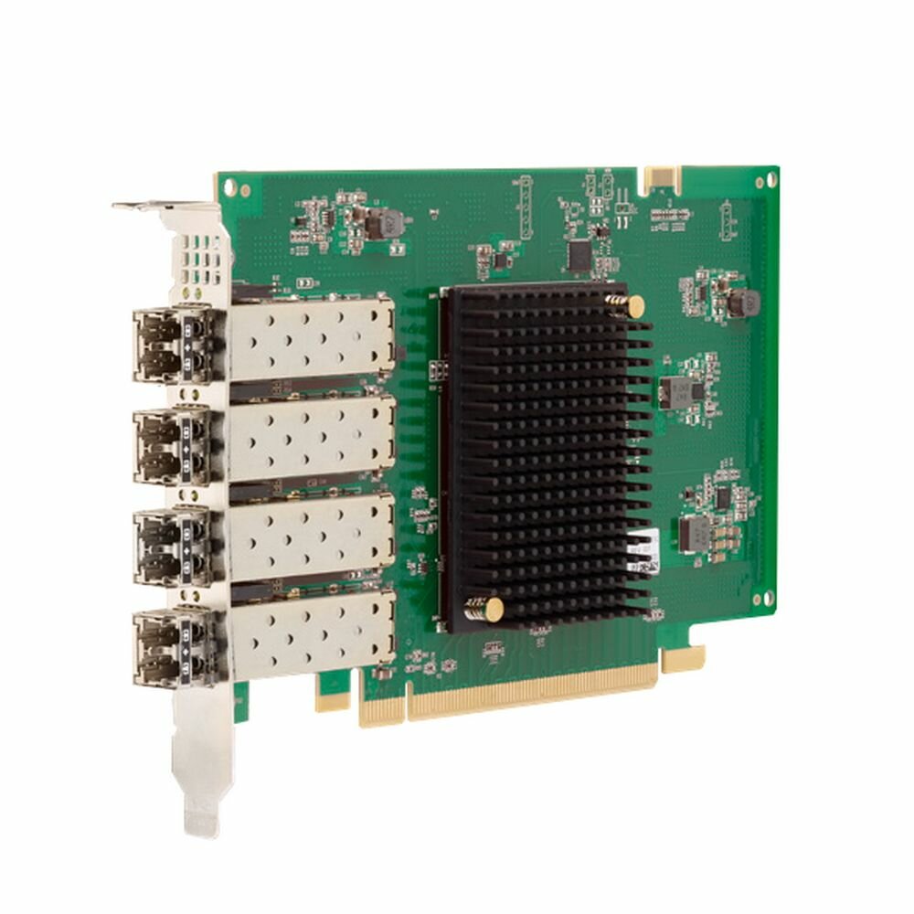 Emulex LPe31004-M6 Gen 6 (16GFC), 4-port, 16Gb/s, PCIe Gen3 x8, LC MMF 100m, трансивер установлен, Upgradable to 32GFC (011377) {5}