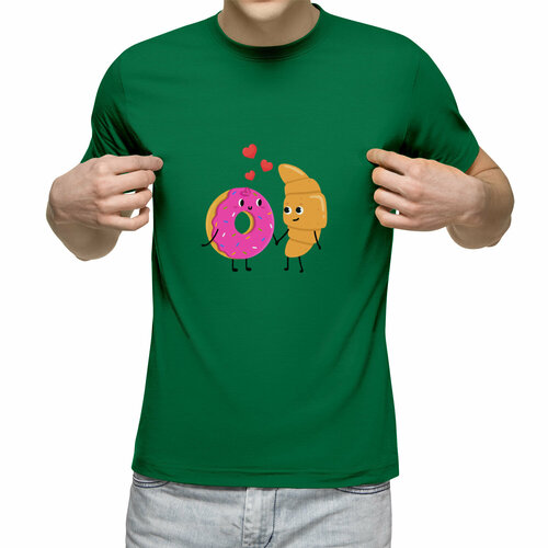 Футболка Us Basic, размер 2XL, зеленый мужская футболка 12 десертов пончик круассан мороженое макаруны l серый меланж