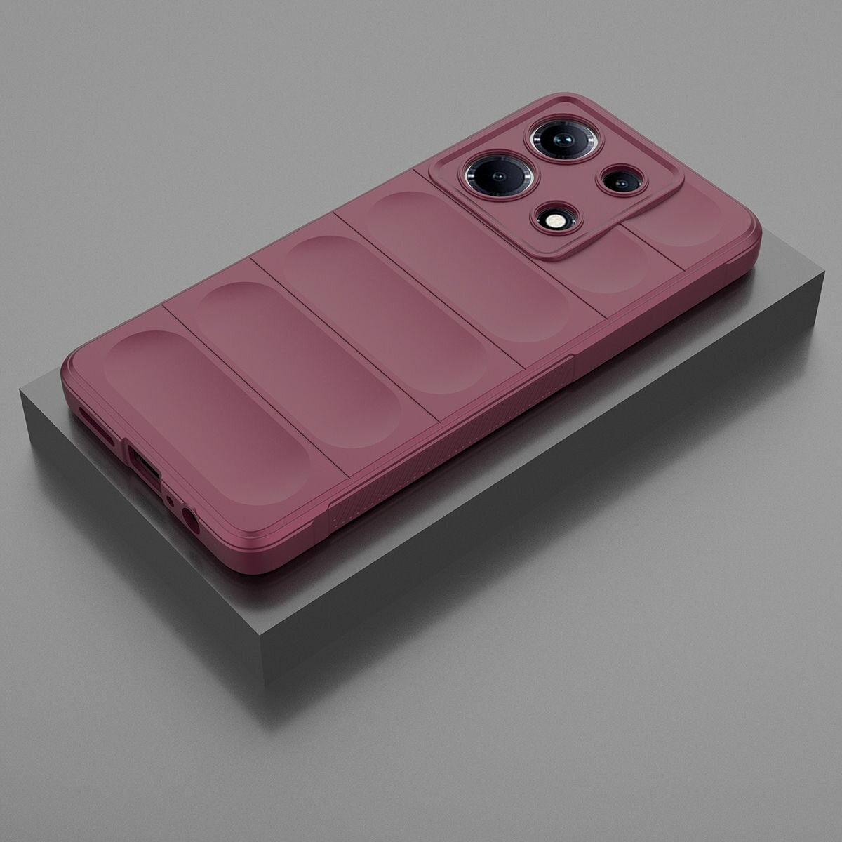 Противоударный чехол Flexible Case для Infinix Note 30 (бордовый)
