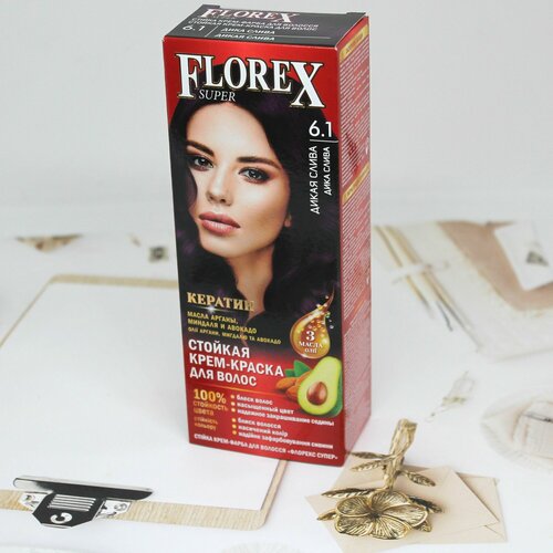 Краска для волос 61 FLOREX-SUPER Дикая слива 349₽