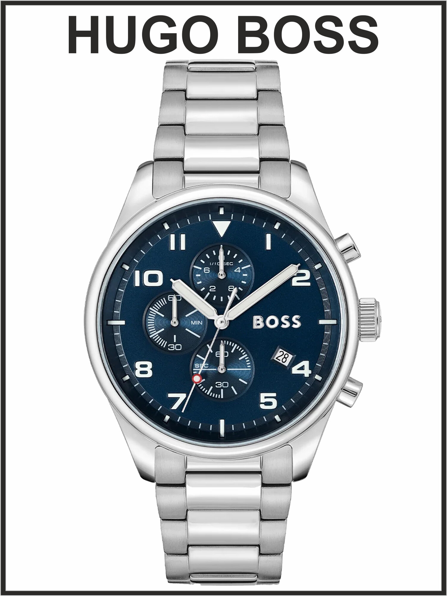 Наручные часы HB1513989, синий, серебряный