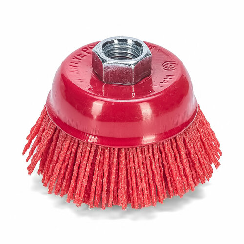 Щетка чашка с гайкой М14х2 с нейлоновым ворсом 65мм росомаха 549₽
