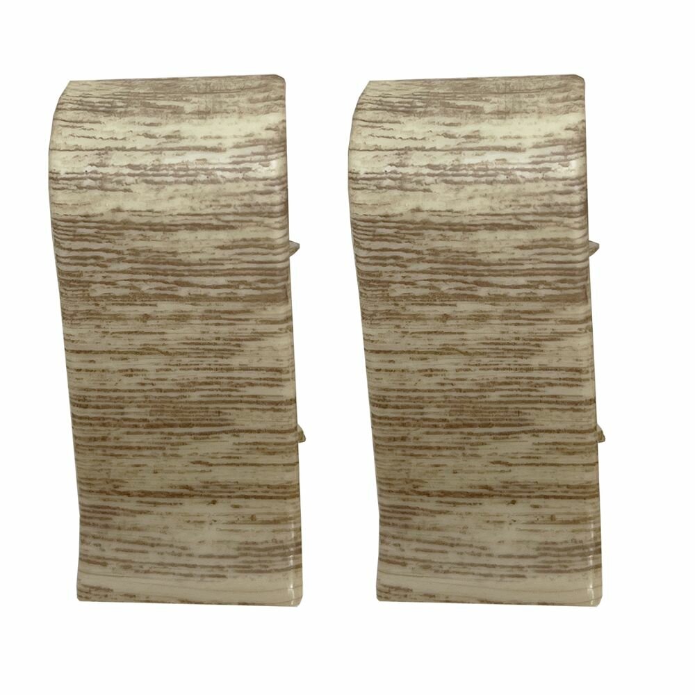 Соединители переходники 2 шт. к плинтусу ПВХ Rico Leo Дуб капучино 183