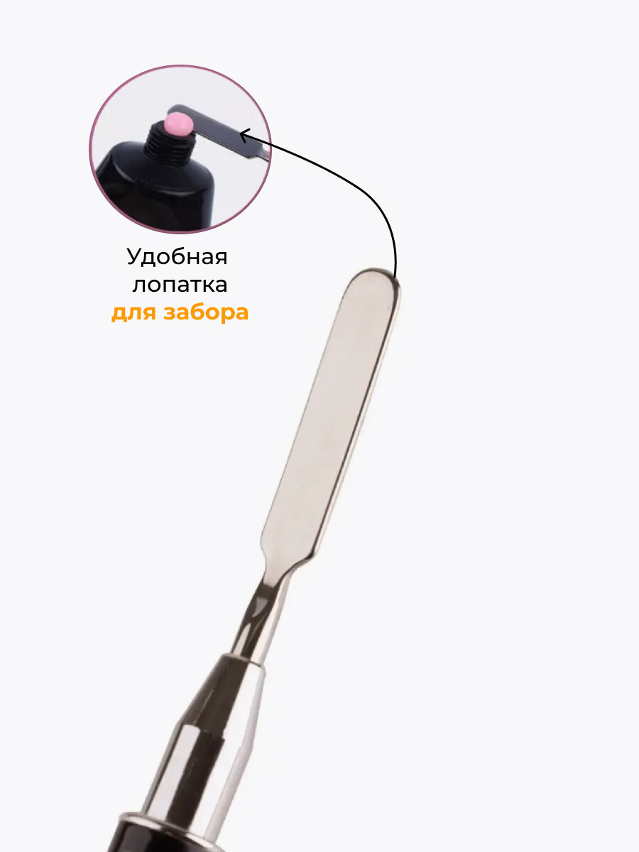 Кисть для наращивания ногтей с лопаточкой — фото 1