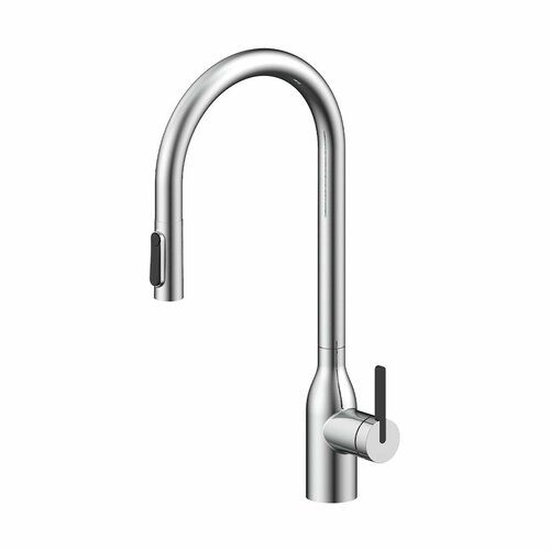 фото Смеситель для кухни с выдвижным изливом paulmark universal нержавеющая сталь, с подключением фильтра питьевой воды, un213880-bs