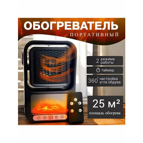 Обогреватель напольный с имитацией камина 1550₽