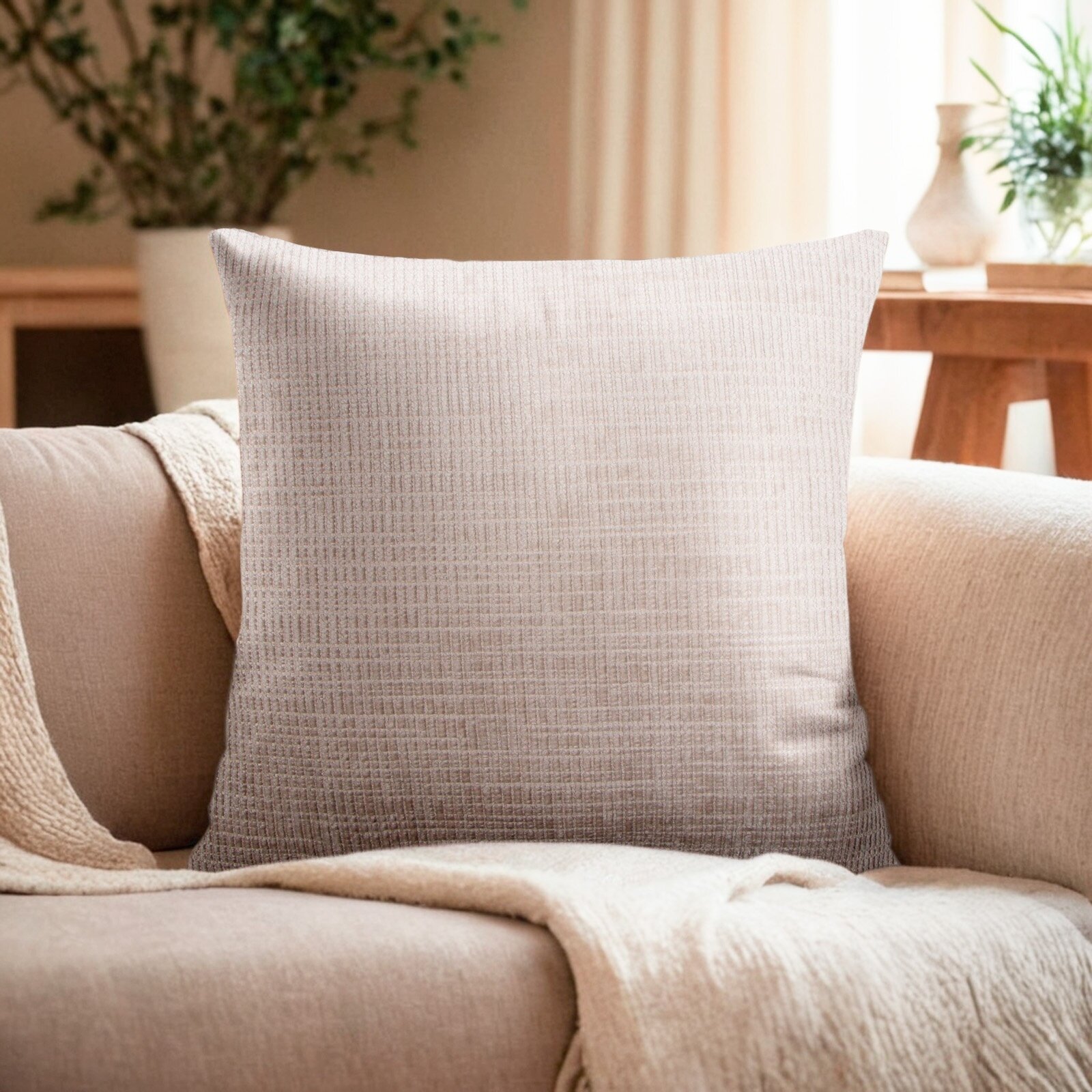 Наволочка декоративная Этель Velvet 43×43 см цвет бежевый полиэстер