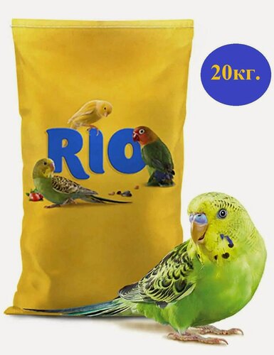 Изображение товара Корм для птиц RIO для волнистых попугайчиков основной 20кг