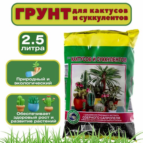Грунт для кактусов и суккулентов 2.5 л