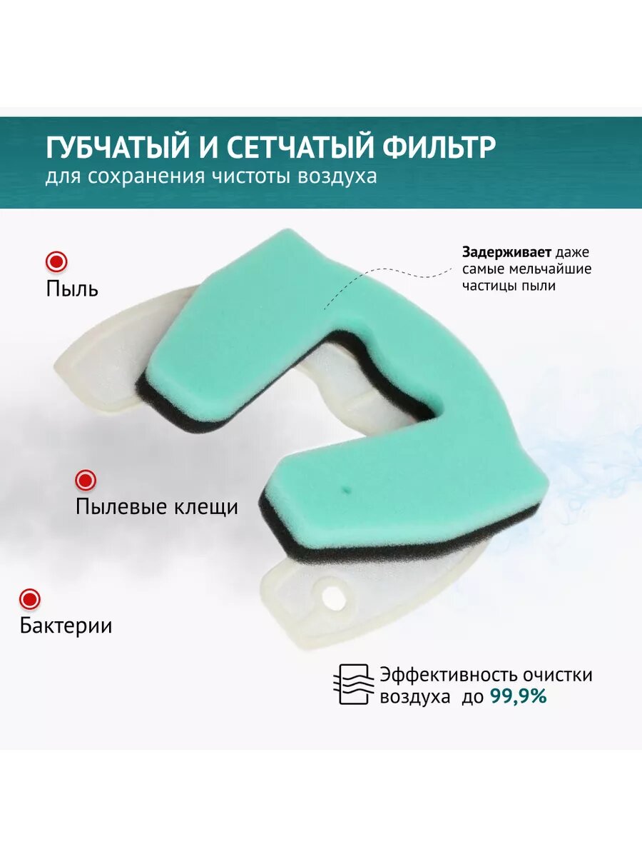 Набор 2 шт. моторных фильтров для пылесосов LG VC53, VC42, VK75, VK76 — фото 1