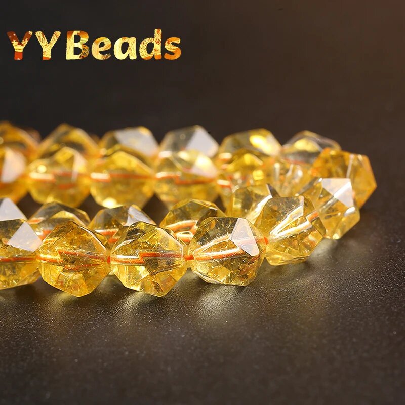 Граненые цитриновые бусины Xiphne 6 8 10 мм, Yellow Citrines, 10mm 36 to 38pcs