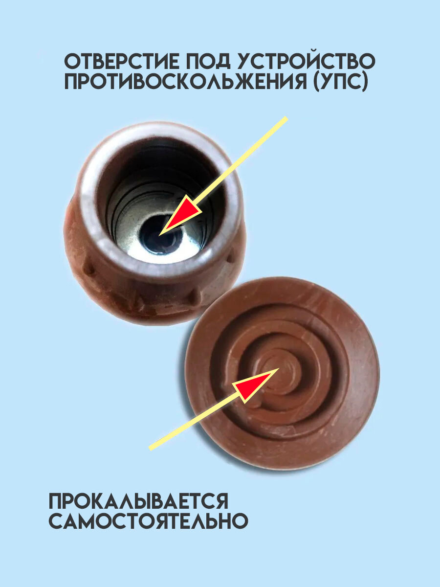 Картинки Наконечник для тростей и костылей 22 мм, 2 штуки