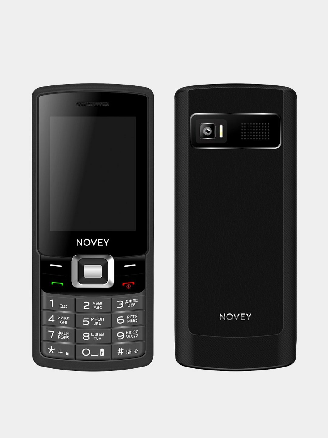 Кнопочный мобильный телефон Novey P30 с 2 - SIM слотами, черный