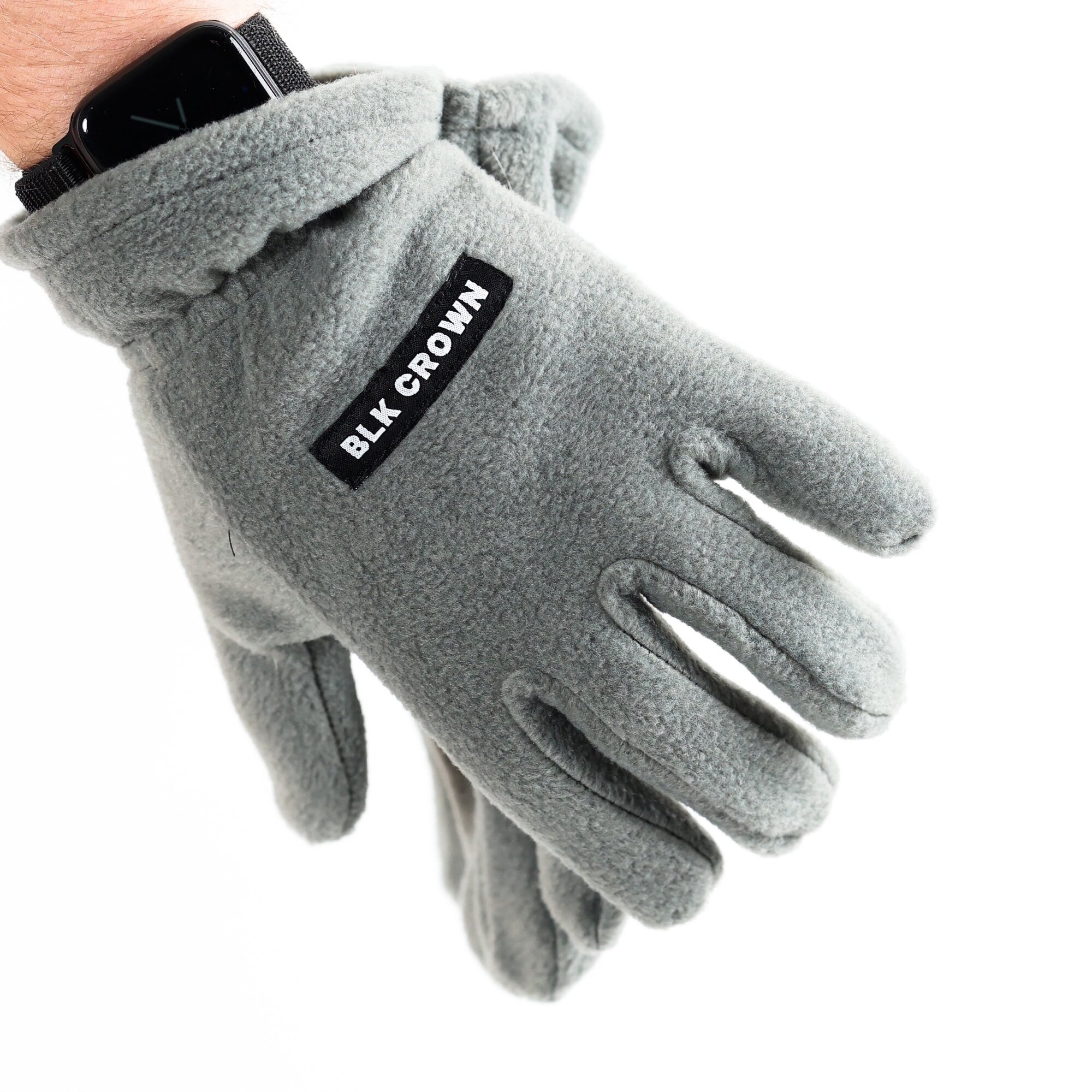 Перчатки BLK CROWN для мужчин размер L серебро
