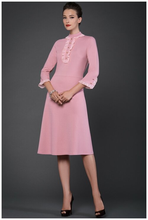 Платье Арт-Деко, размер 46, розовый