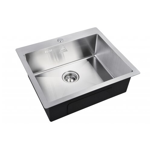 Интегрированная кухонная мойка 51 см,  ZorG Sanitary SH 5951,  матовое серебристый