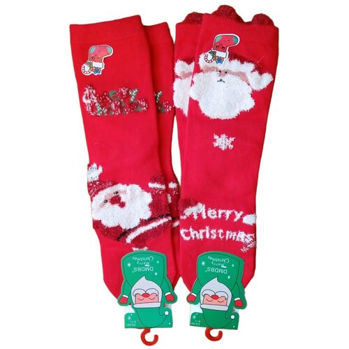 фото Носки детские "dndbs" с новым годом на 9-11лет, 17-22см/носки новый год 2 пары