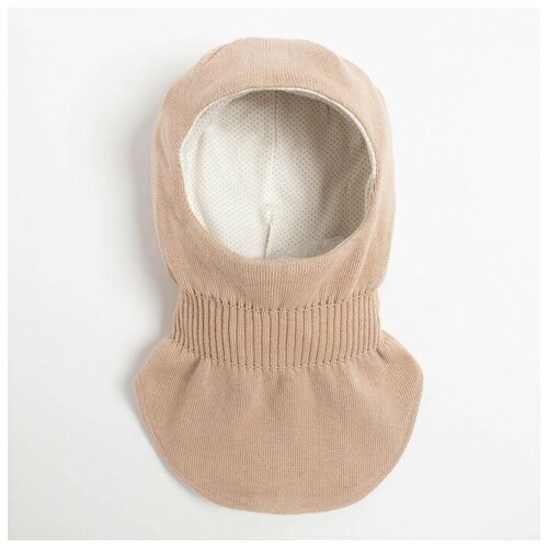 фото Шапка-шлем детский, цвет бежевый, размер 48-50 нет бренда