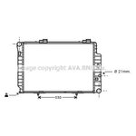 Радиатор системы охлаждения MERCEDES BENZ C CLASS W202 C 180 202 018 C 200 202 020 C 230 202 023 C 240 202 026 C 280 202 028 93 00 , C CLASS универсал S202 AVA QUALITY COOLING MSA2234 - изображение