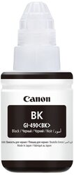 Чернила Canon GI-490BK (без коробки), для Canon G1400,G1410,G1411;G2400,G2410,G2411;G3400,G3410,G3411;G4400,G4410, черный, 6000 стр.