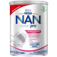 Смесь NAN (Nestlé) Антиаллергия ExpertPro, с рождения, 400 г