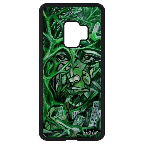 фото Красивый чехол на телефон // samsung galaxy s9 // "взгляд" портрет женский, utaupia, зеленый