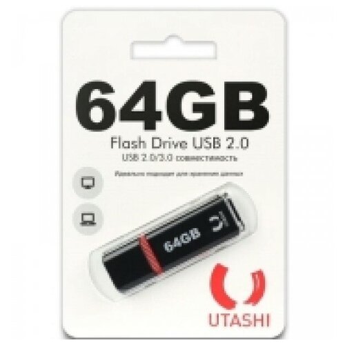 Флеш-диск Utashi 64GB Haya Black (UT64GBHYB)
