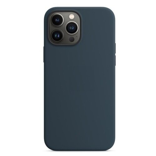 фото Накладка силикон deppa liquid silicone pro для apple iphone 13 pro max синий арт.88104