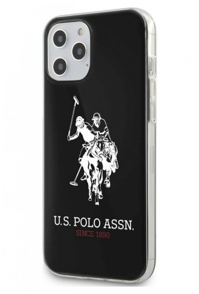 Чехол CG Mobile U. S. Polo Assn. PC/TPU Shiny Double horse Hard для iPhone 12/12 Pro