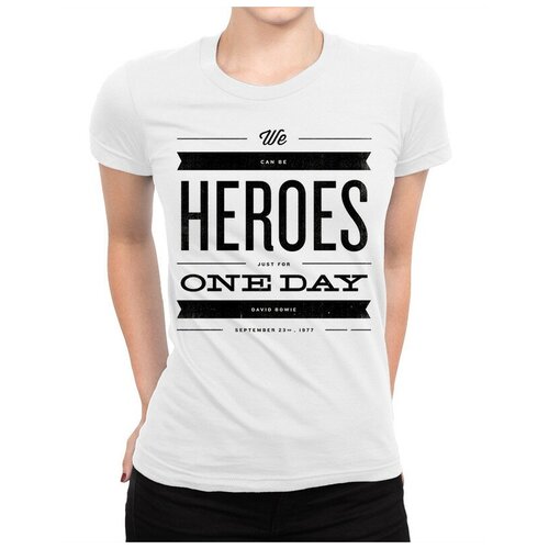 фото Футболка dream shirts david bowie - heroes женская белая l