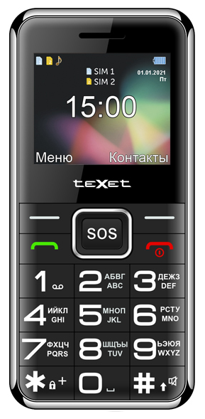 Сотовый телефон TeXet , красный - фото №7