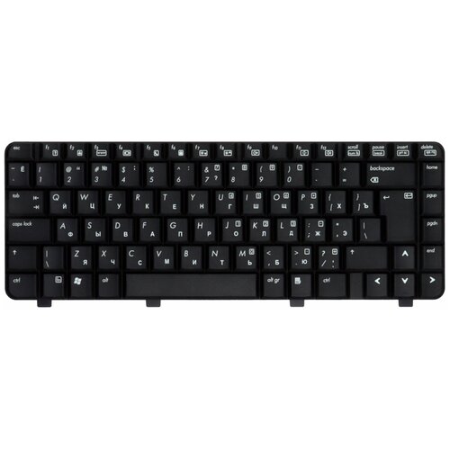 Клавиатура для ноутбука HP Compaq CQ511 CQ515 CQ610 CQ615 Series Плоский Enter Черная без рамки PN NSK-H5R0R 695₽