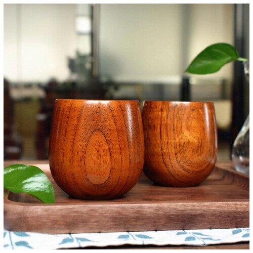 Кружка-стакан - 2 шт/ Чашка деревянная/Деревянная посуда
