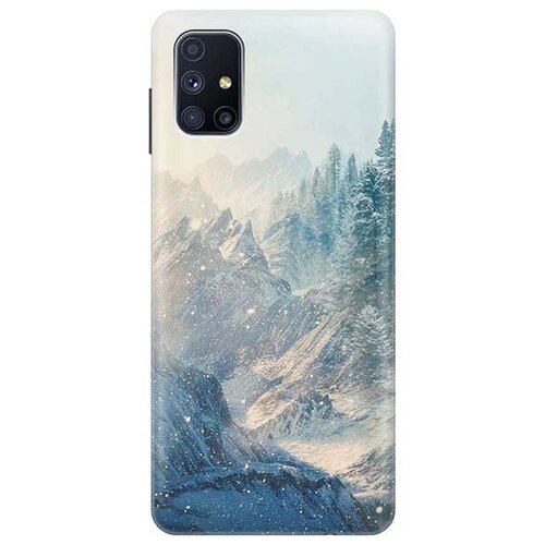 Ультратонкий силиконовый чехол-накладка для Samsung Galaxy M51 с принтом Снежные горы и лес ультратонкий силиконовый чехол накладка для samsung galaxy note 20 ultra с принтом снежные горы и лес