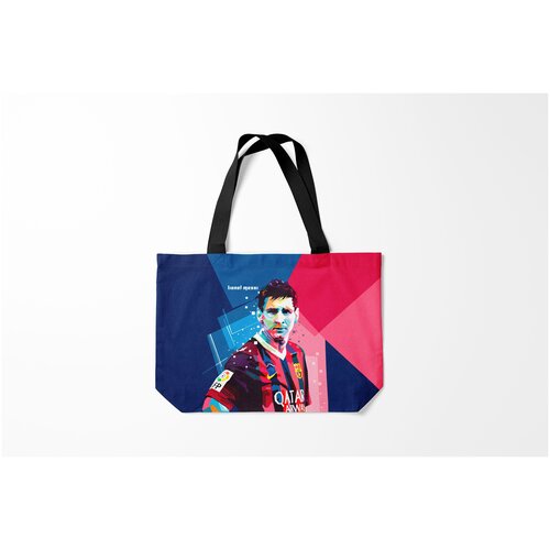 фото Сумка-шоппер / 46х35 см / футбол / barcelona lionel messi burnettie