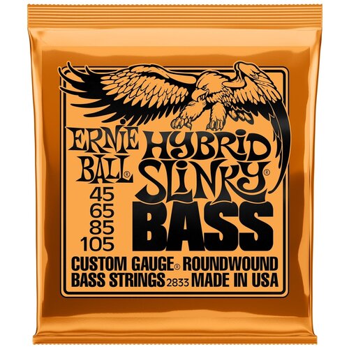 фото Ernie ball 2833 nickel wound slinky hybrid 45-105 струны для бас-гитары