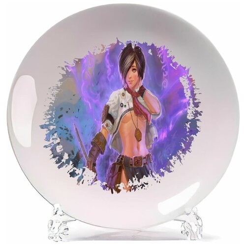 фото Тарелка coolpodarok allods online девушка фиолетовая печать