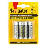 Аккумуляторы NAVIGATOR Элемент питания алкалиновый 94 754 NBT-NE-LR14-BP2 (блист.2шт) Navigator 94754 - изображение
