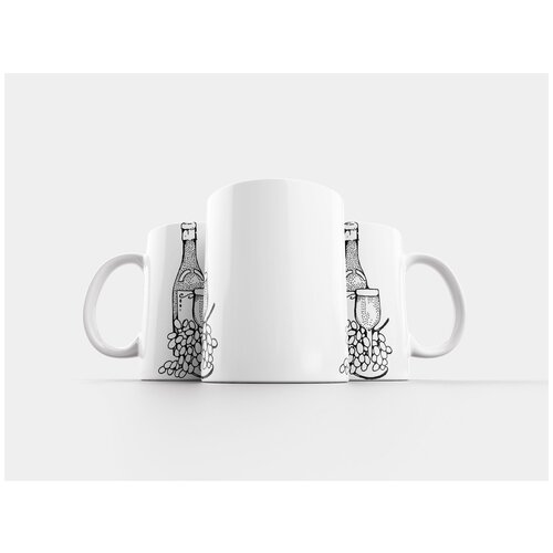 фото Кружка "вино, бутылка вина, виноград" 320 мл lotsprints