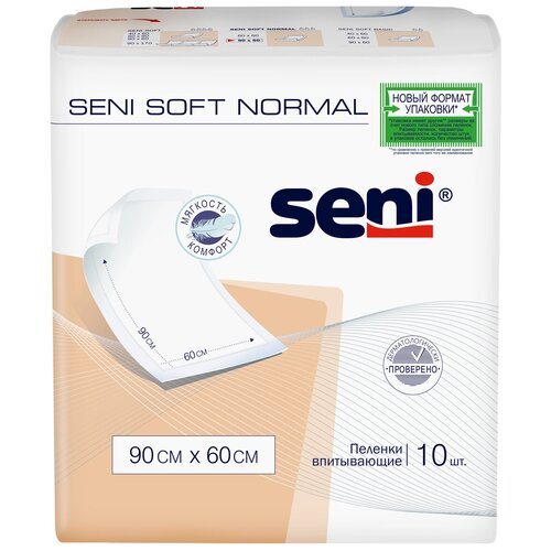 Пеленки Seni Soft Normal, 90 см x 60 см, 10 шт.