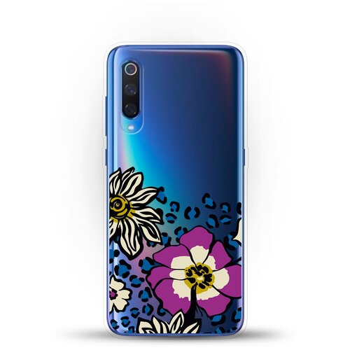фото Силиконовый чехол цветы с узором на xiaomi mi 9 andy & paul