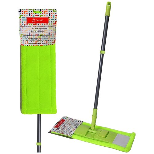 Швабра для пола плоская с насадкой из микрофибры GARNET 
