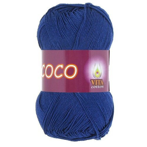 Пряжа VITA Coco Цвет. 3857, синий, 10 мот, Мерсеризованный хлопок - 100%