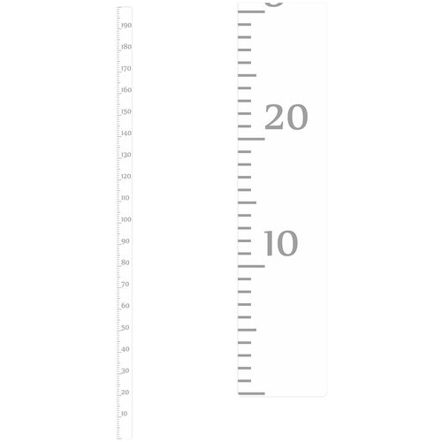 Ростомер наклейка на стену VEROL «Шкала» универсальная узкая линейка для измерения роста высота 201 см ширина 7 см, измерить рост, ростомер детский